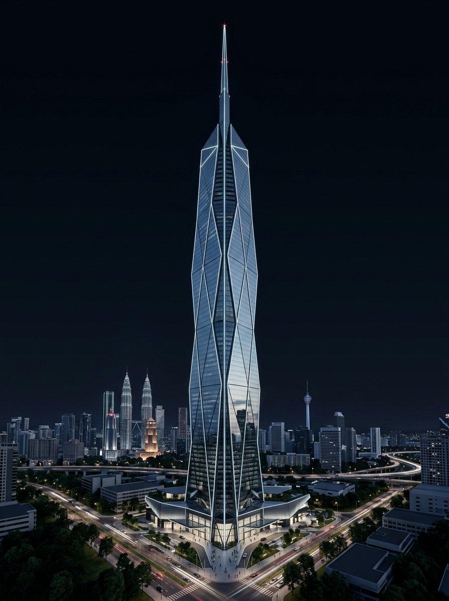 Merdeka 118 Architectural 3D Twin